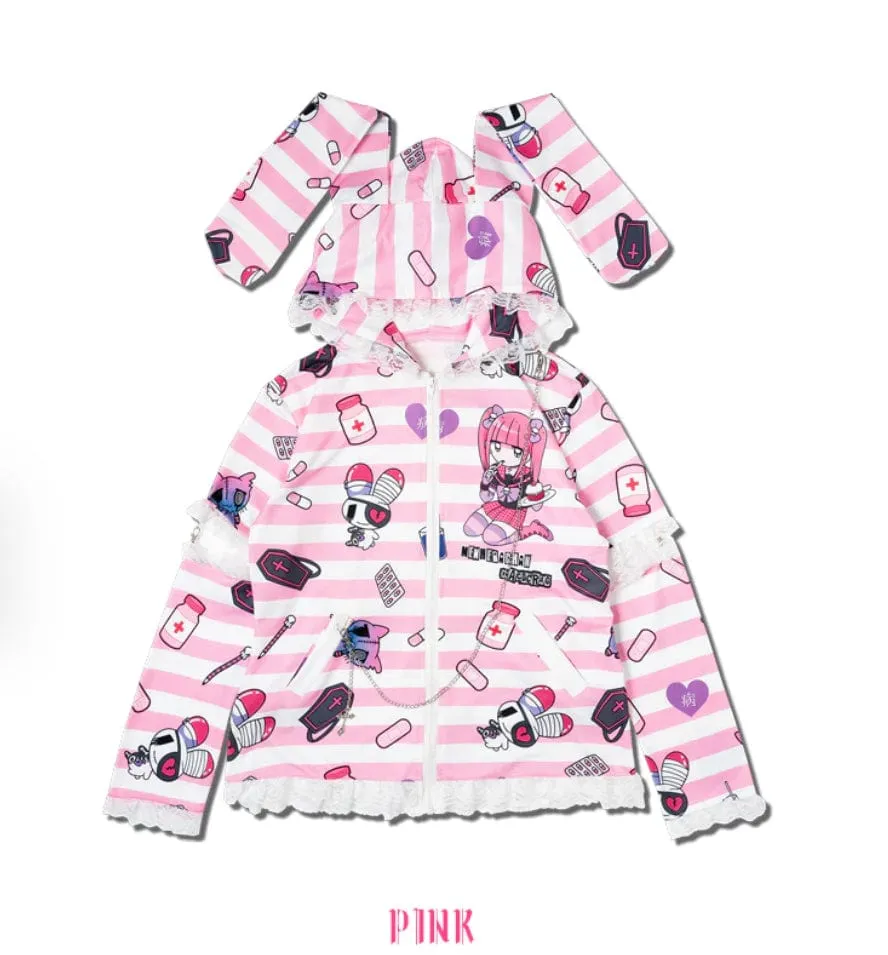 ACDC Rag X Menherachan Harajuku Emo Punk Hoodies