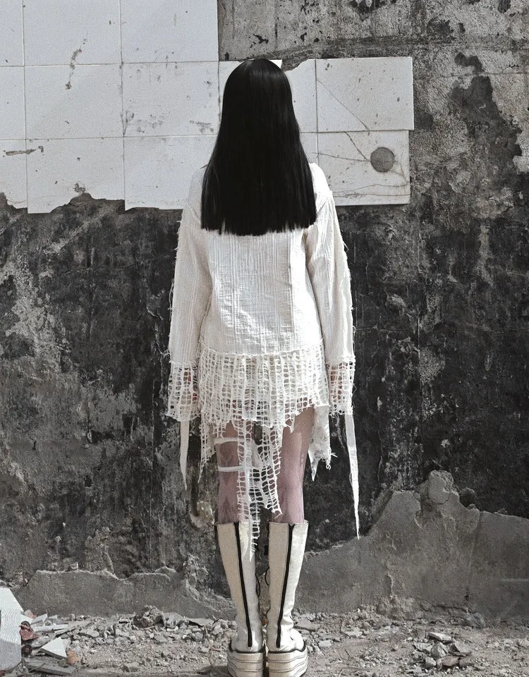 [Blood Supply] Madhouse Distressed Vintage Print Sweatshirt
