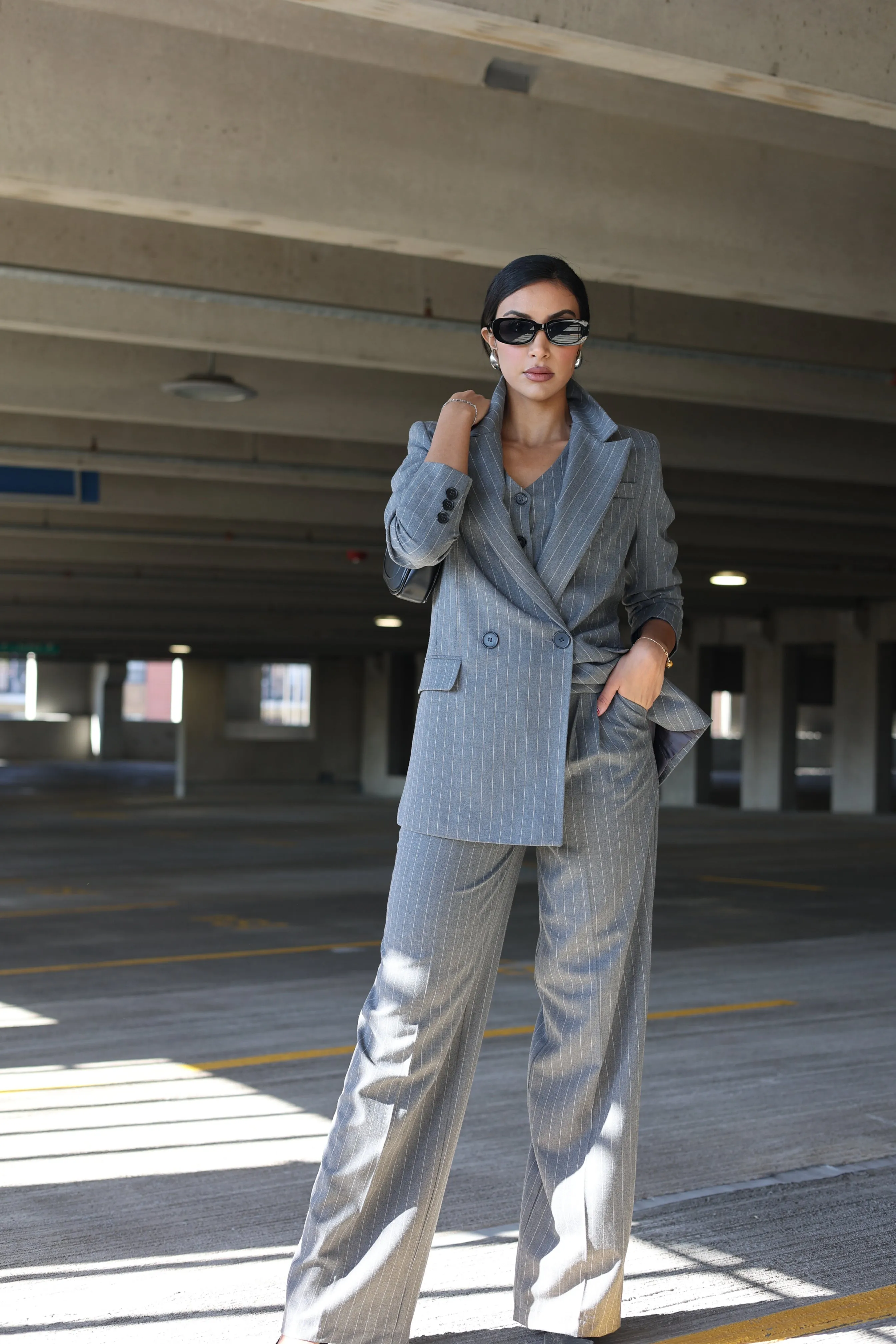 Boss Babe Pinstriped Suit