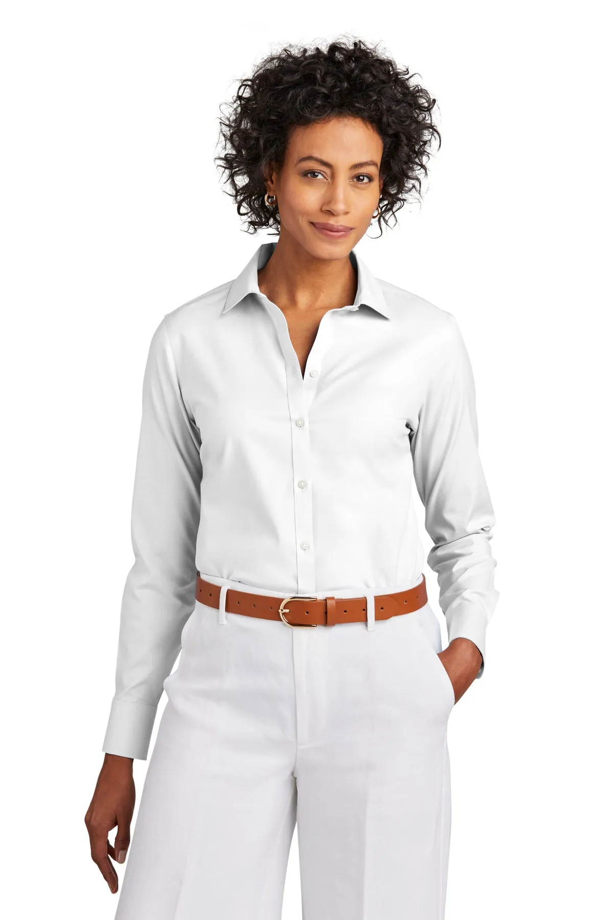 Brooks Brothers Women's Wrinkle-Free Stretch Pinpoint Shirt. BB18001