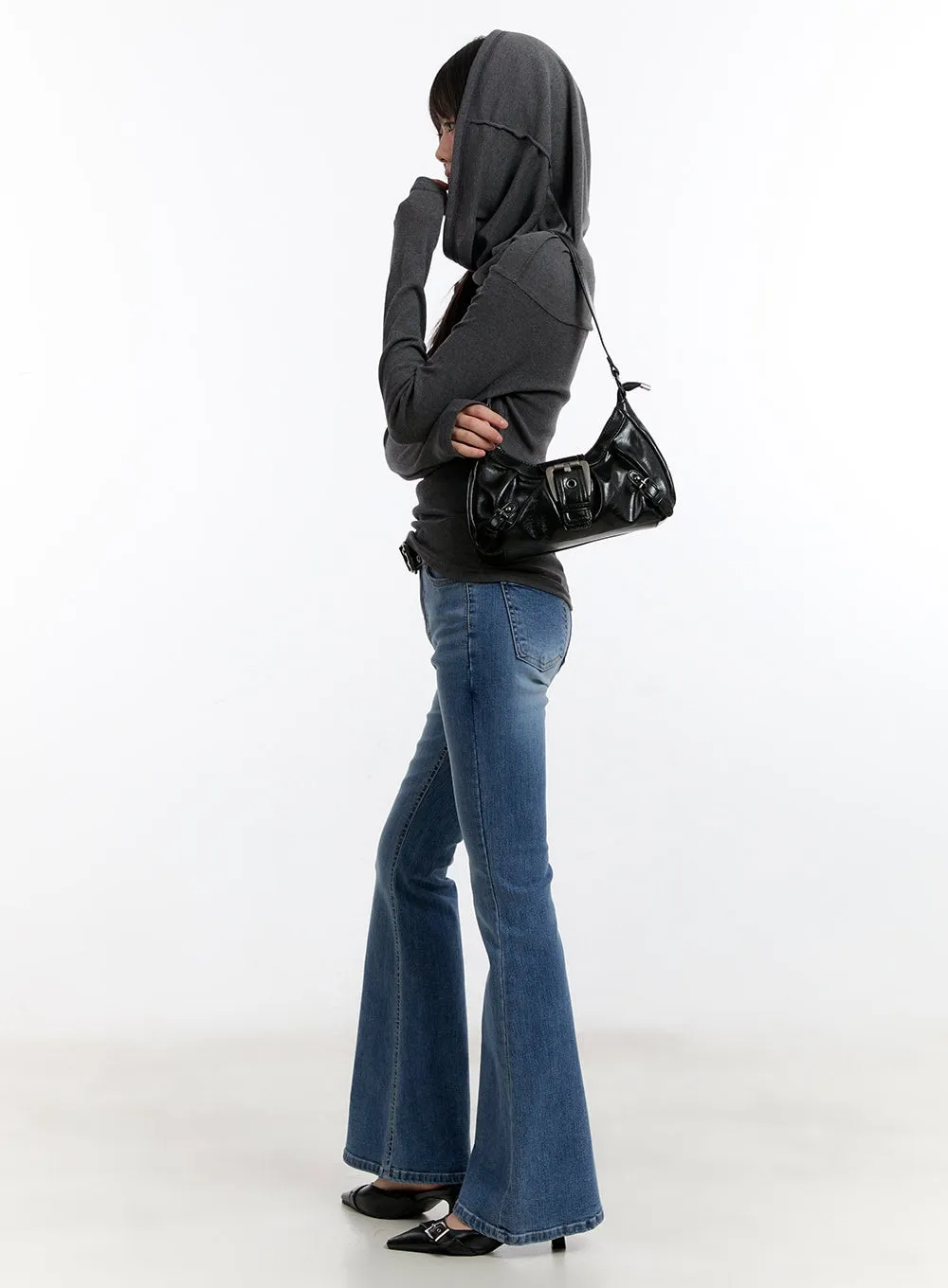 Chic Off-Shoulder Hoodie Top CA508