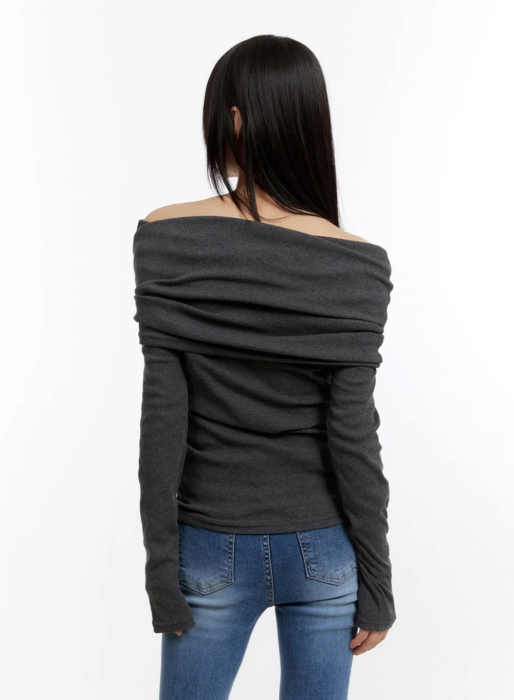 Chic Off-Shoulder Hoodie Top CA508