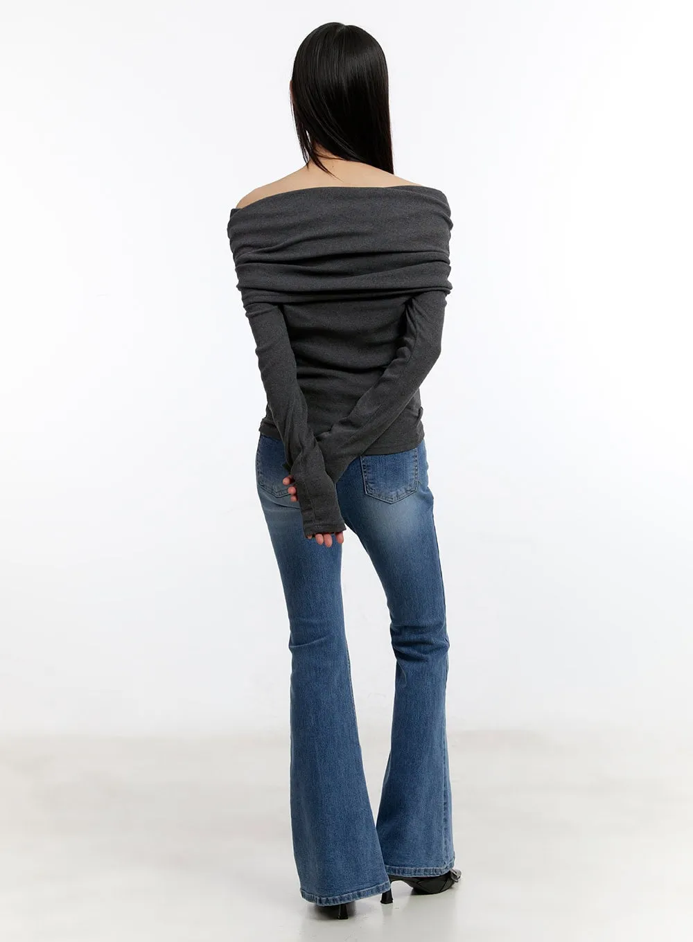 Chic Off-Shoulder Hoodie Top CA508