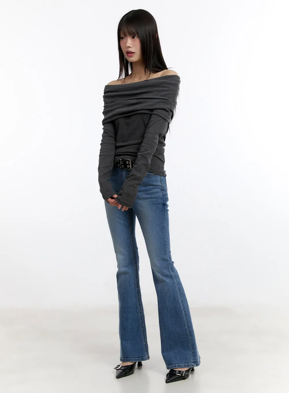 Chic Off-Shoulder Hoodie Top CA508