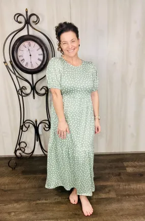 Christina Confetti Dress- Sage