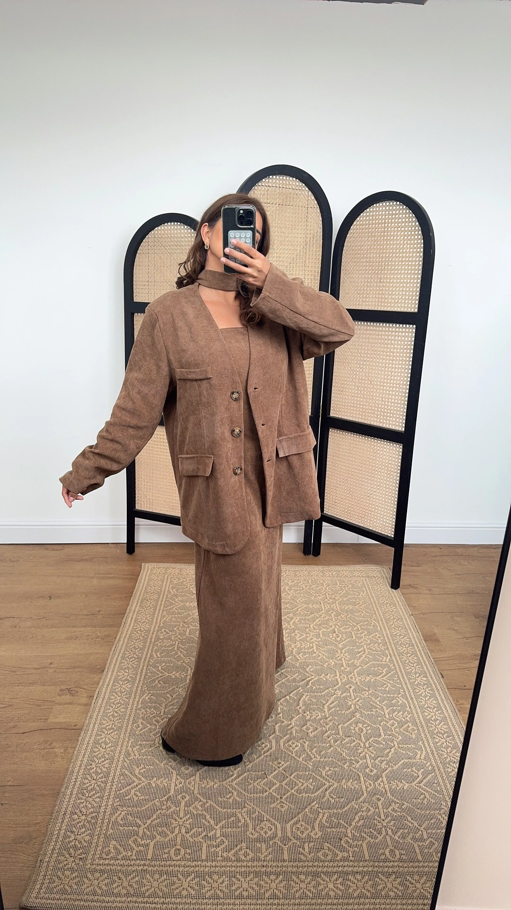 emi two piece in camel