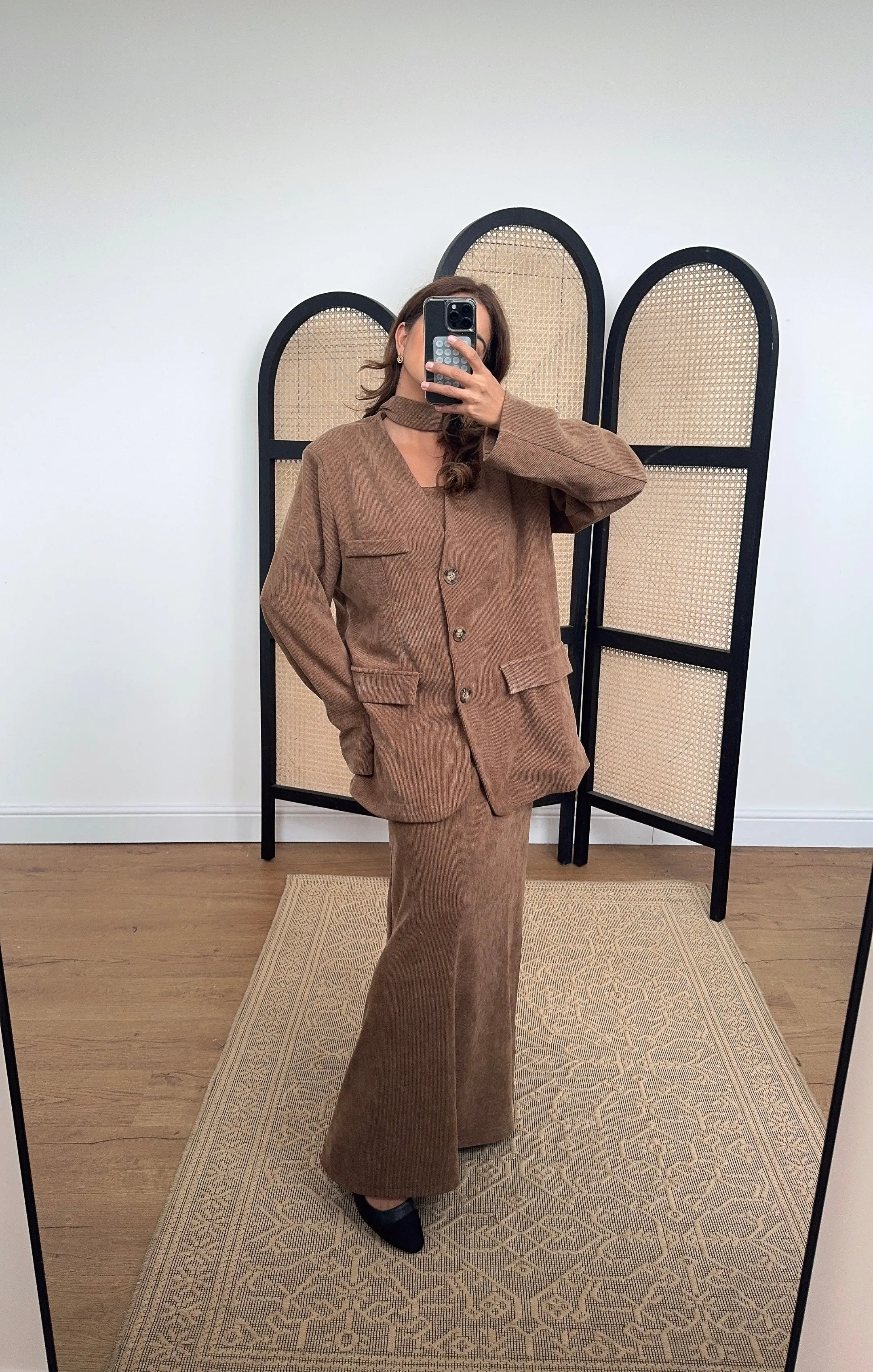 emi two piece in camel