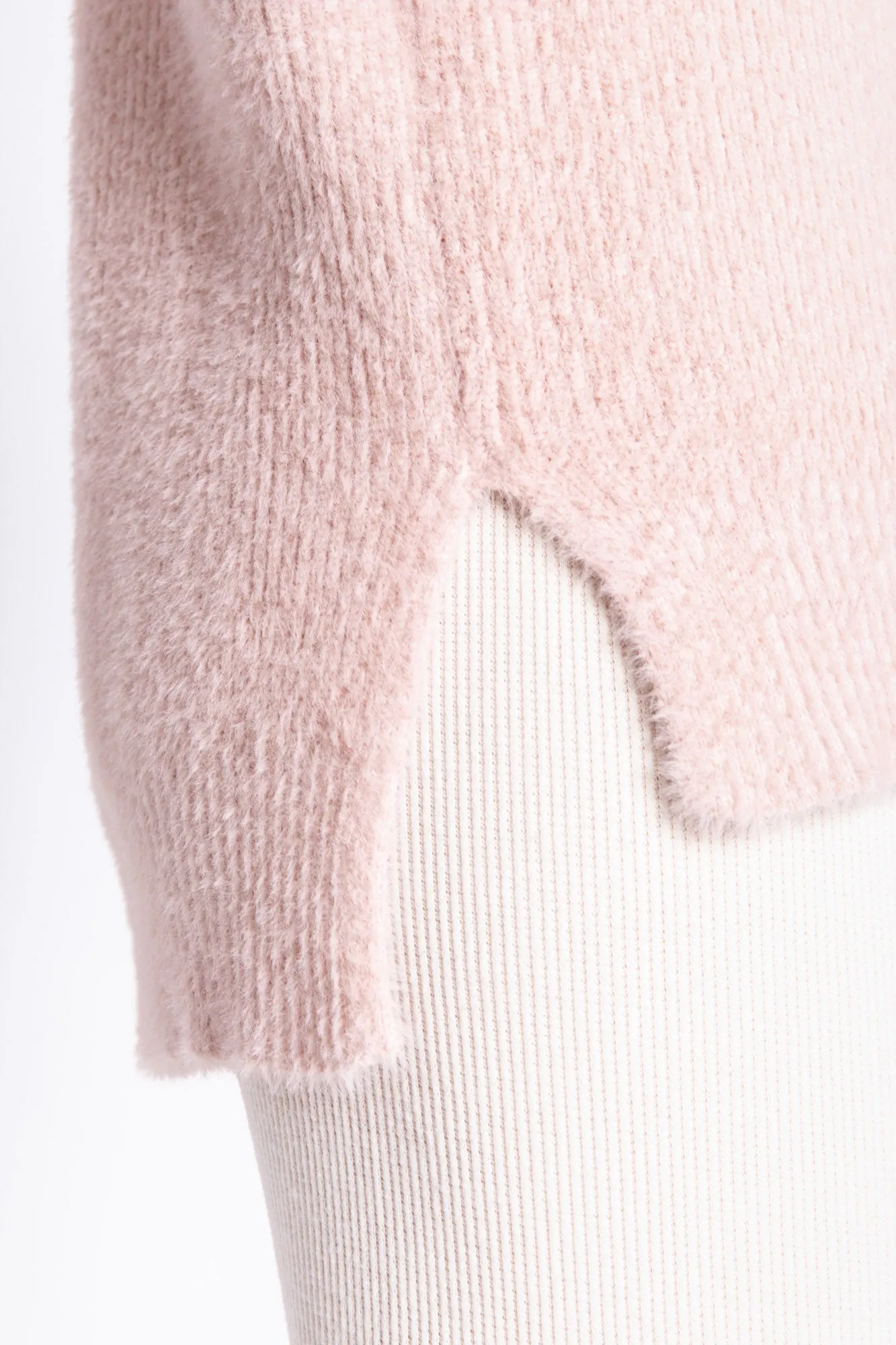 Feather Knit Long Sleeve Top