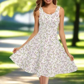 Get Your Summer Chill On with the Cottagecore Floral Skater Dress