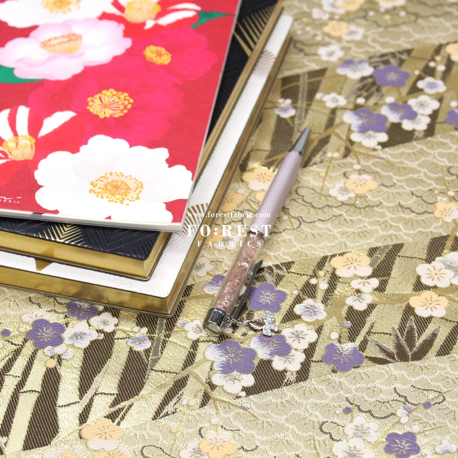 Gold Brocade - Bamboo fabric