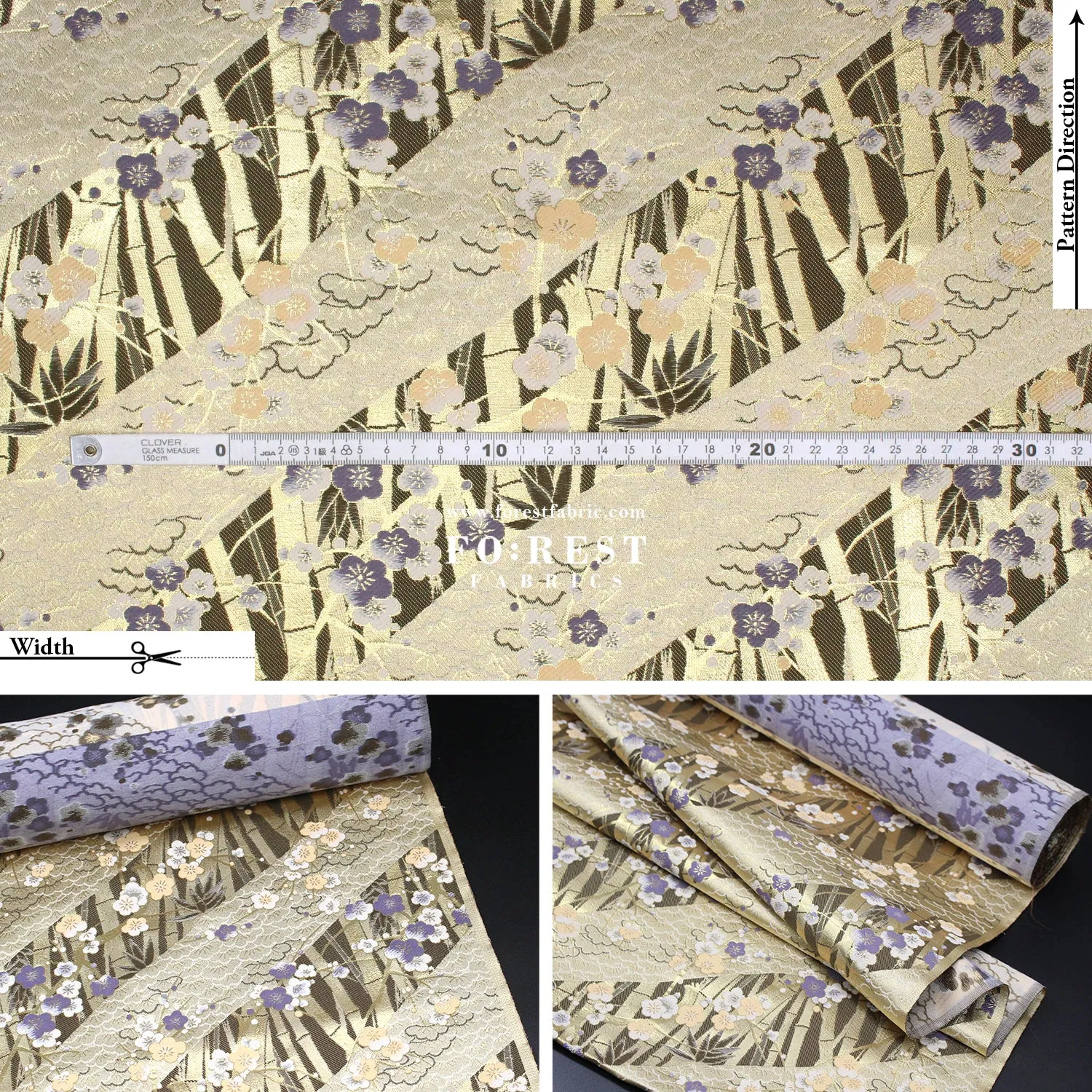 Gold Brocade - Bamboo fabric