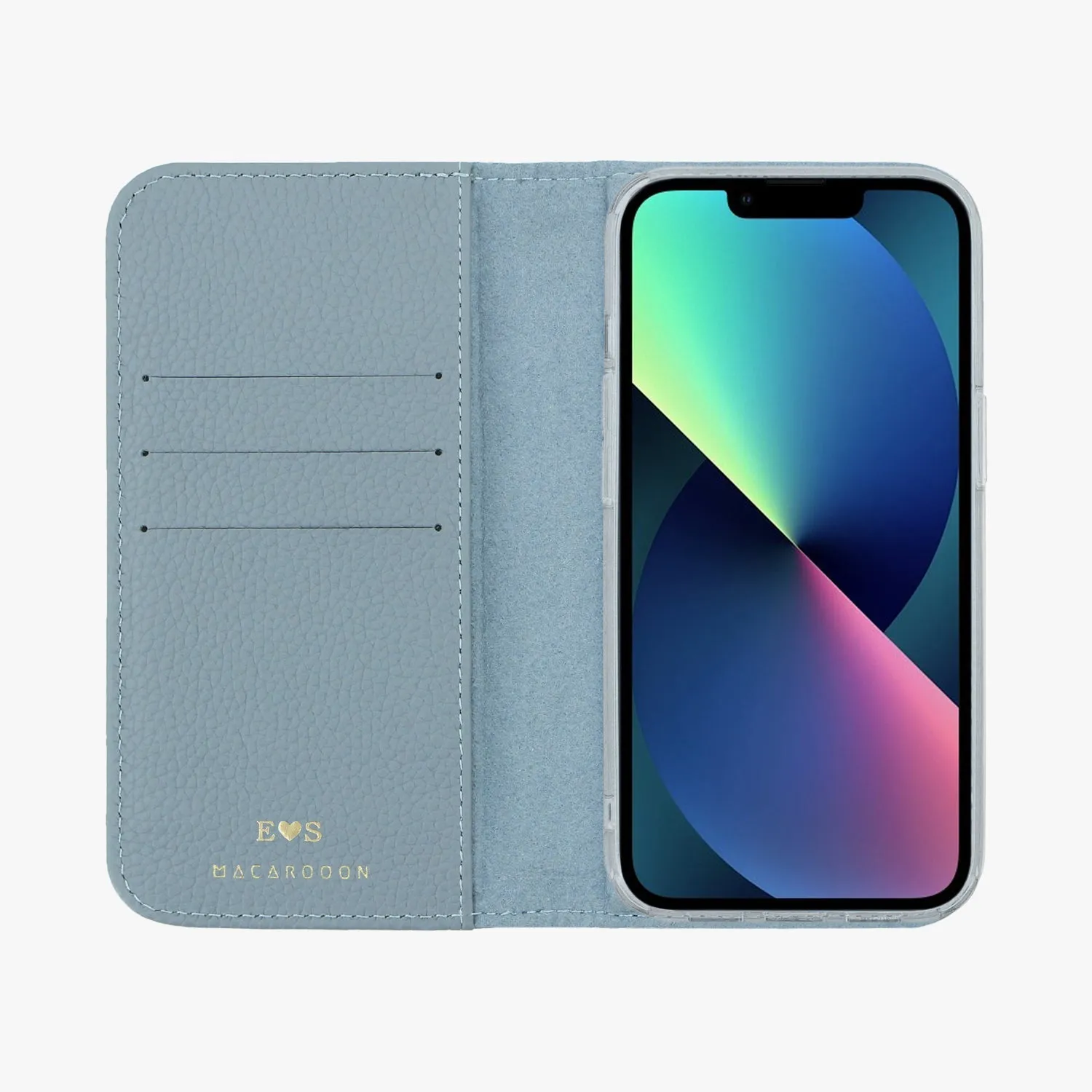 iPhone 15 Plus MagSafe Leather Flip Cover with Clear Case