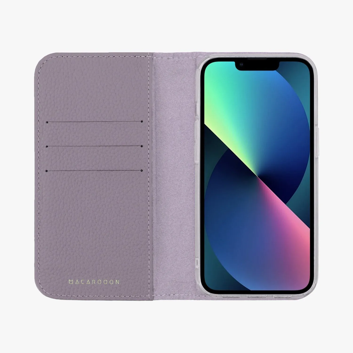iPhone 15 Plus MagSafe Leather Flip Cover with Clear Case