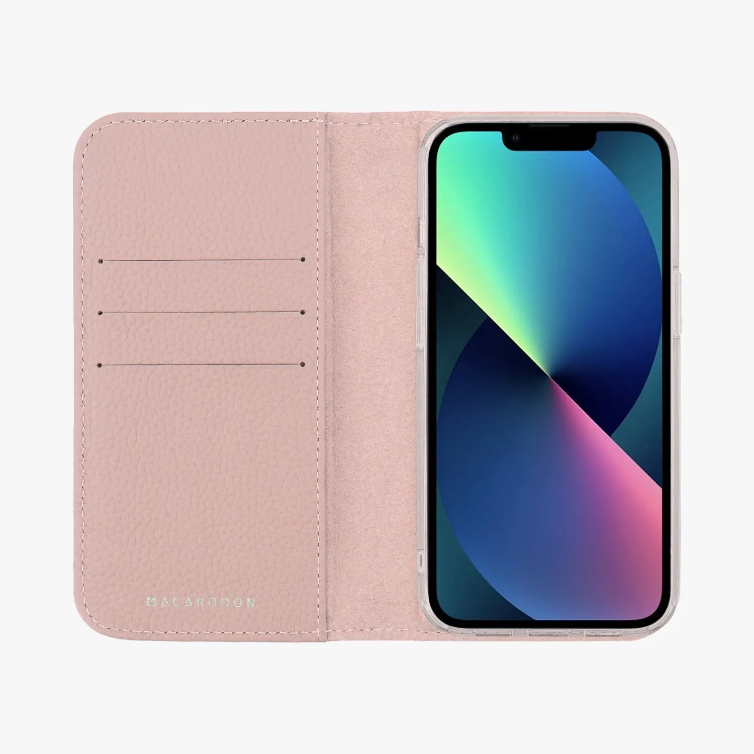 iPhone 15 Plus MagSafe Leather Flip Cover with Clear Case