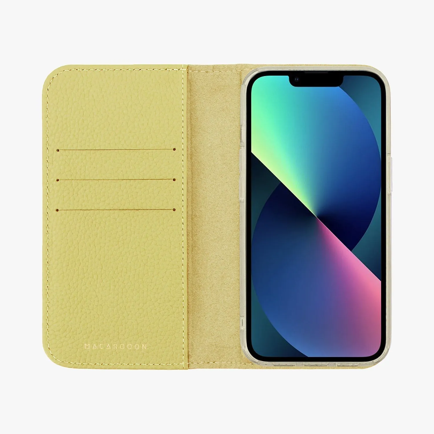 iPhone 15 Plus MagSafe Leather Flip Cover with Clear Case
