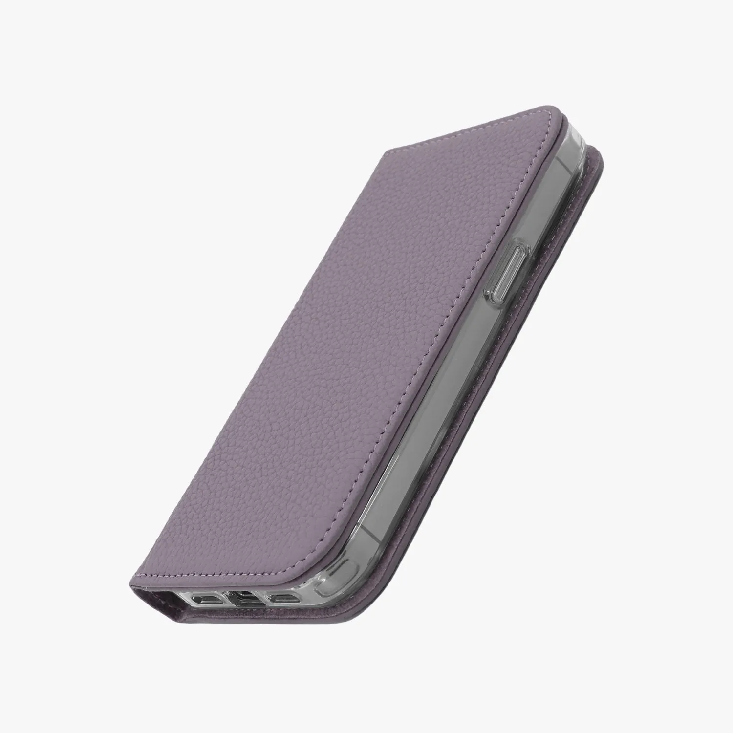 iPhone 15 Pro Max MagSafe Leather Flip Cover with Clear Case