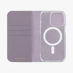 iPhone 15 Pro Max MagSafe Leather Flip Cover with Clear Case