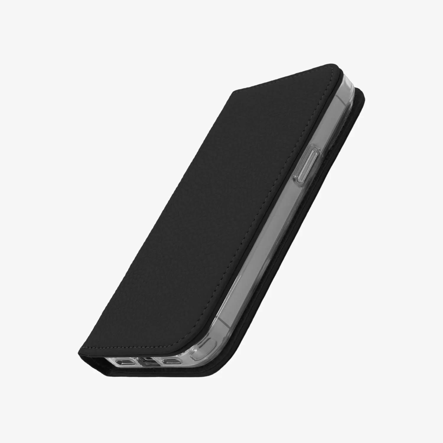 iPhone 15 Pro Max MagSafe Leather Flip Cover with Clear Case