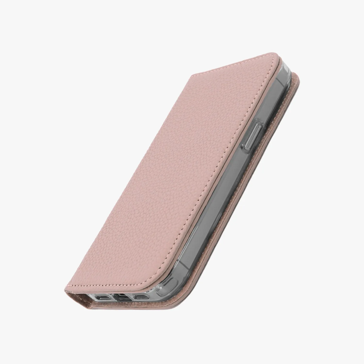 iPhone 15 Pro Max MagSafe Leather Flip Cover with Clear Case