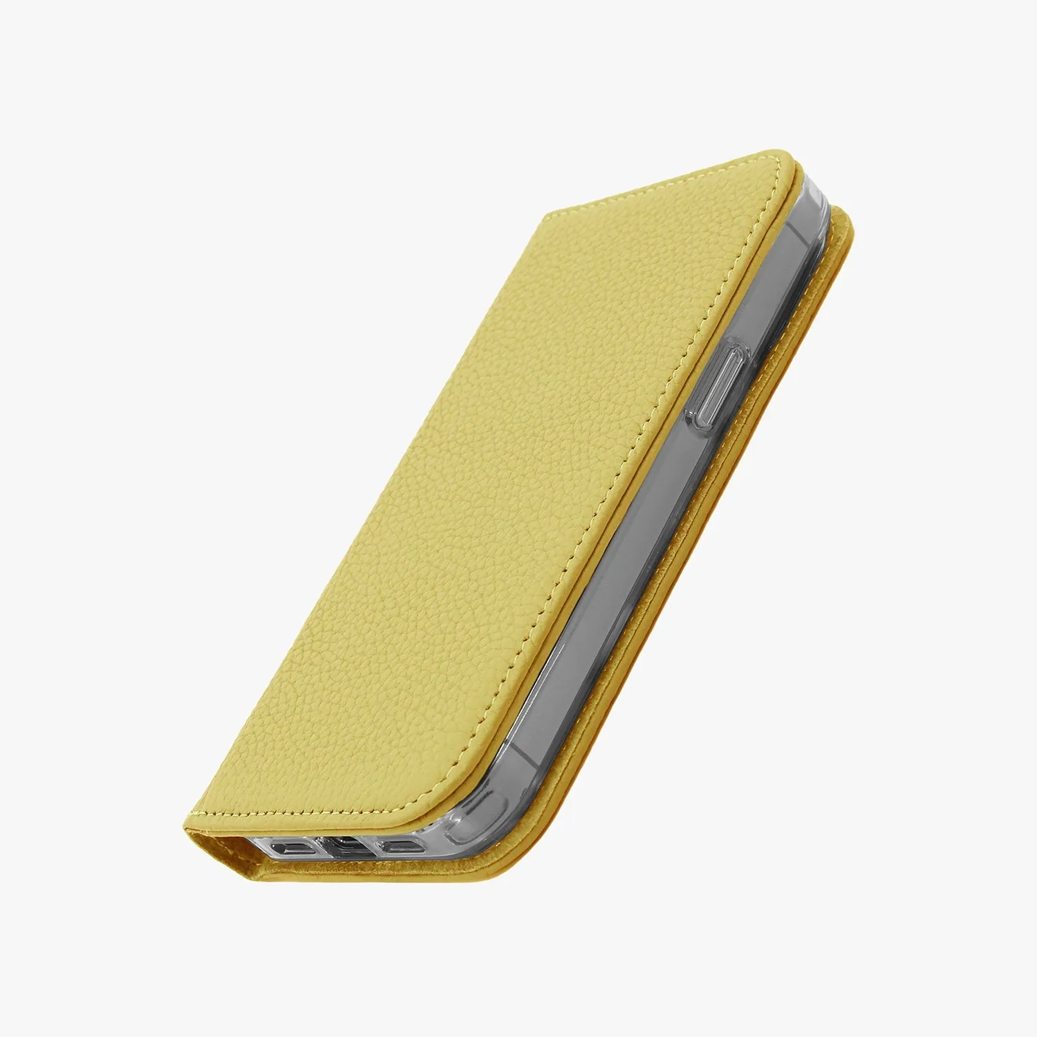 iPhone 15 Pro Max MagSafe Leather Flip Cover with Clear Case