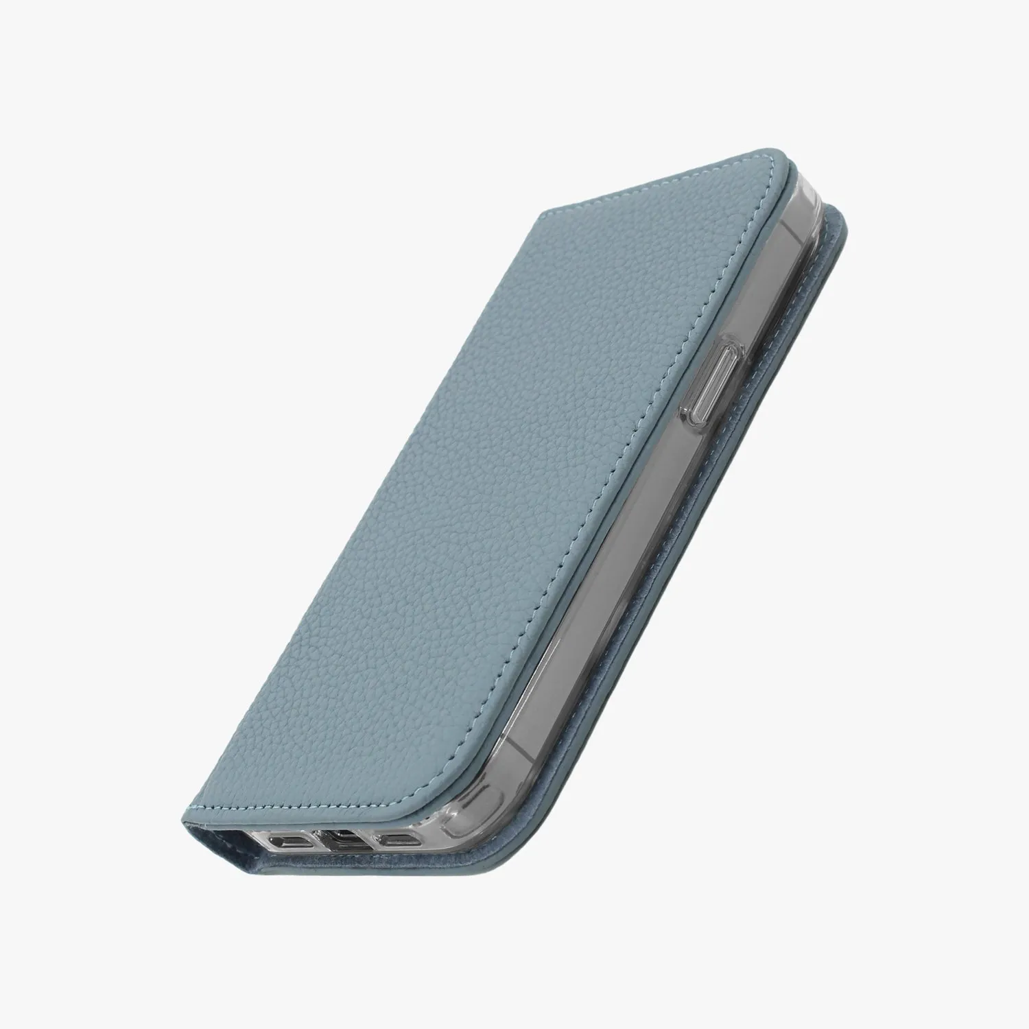 iPhone 15 Pro Max MagSafe Leather Flip Cover with Clear Case