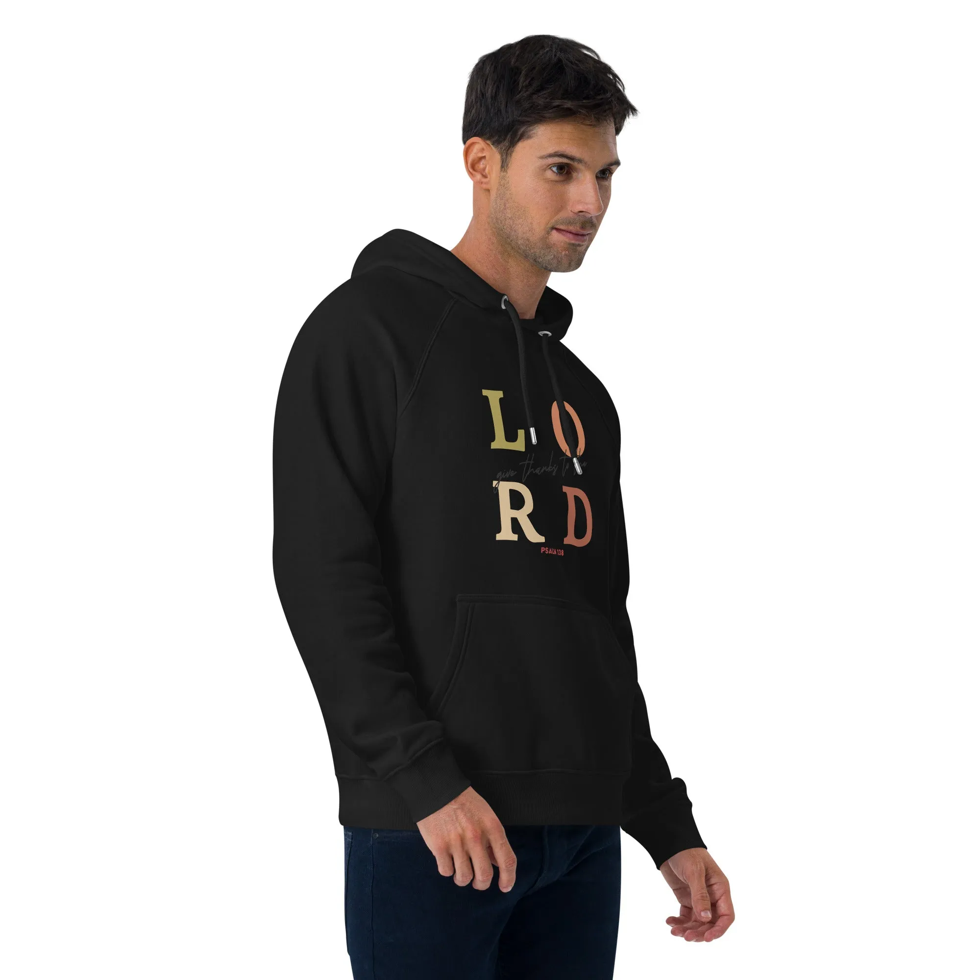 Lord Give Thanks Graphic Men Eco Raglan Hoodie