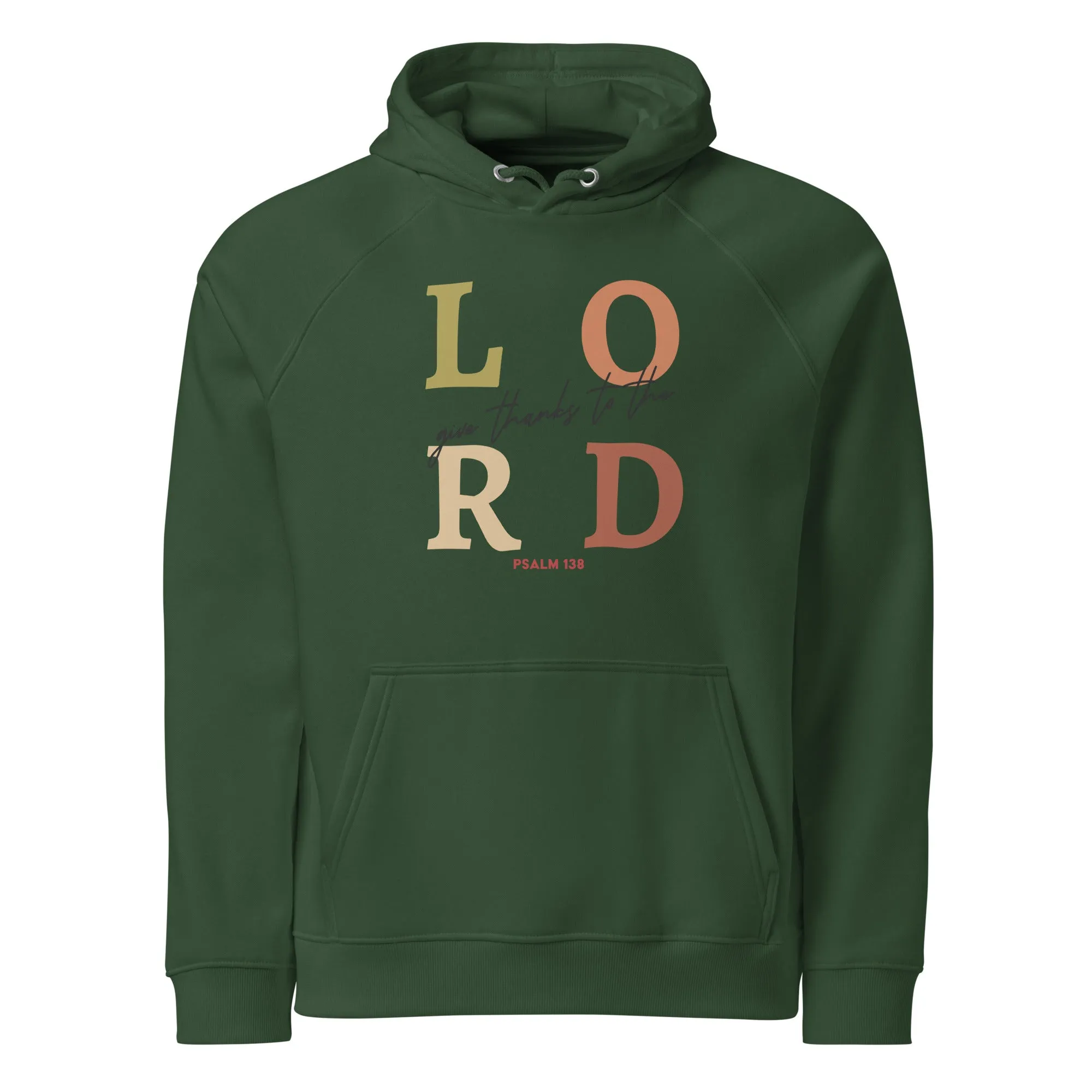 Lord Give Thanks Graphic Men Eco Raglan Hoodie