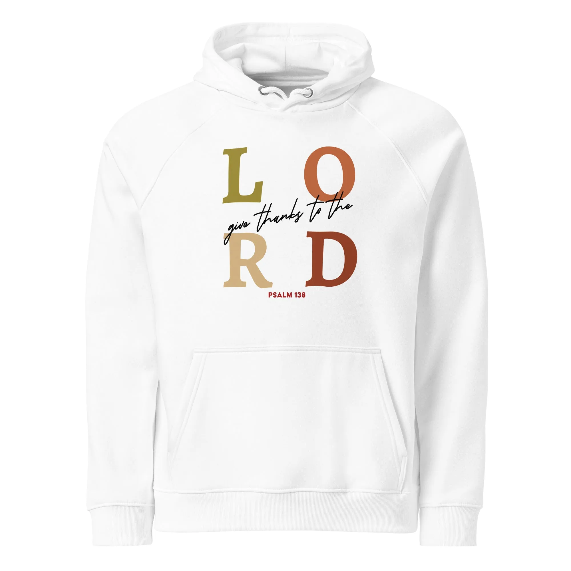 Lord Give Thanks Graphic Men Eco Raglan Hoodie