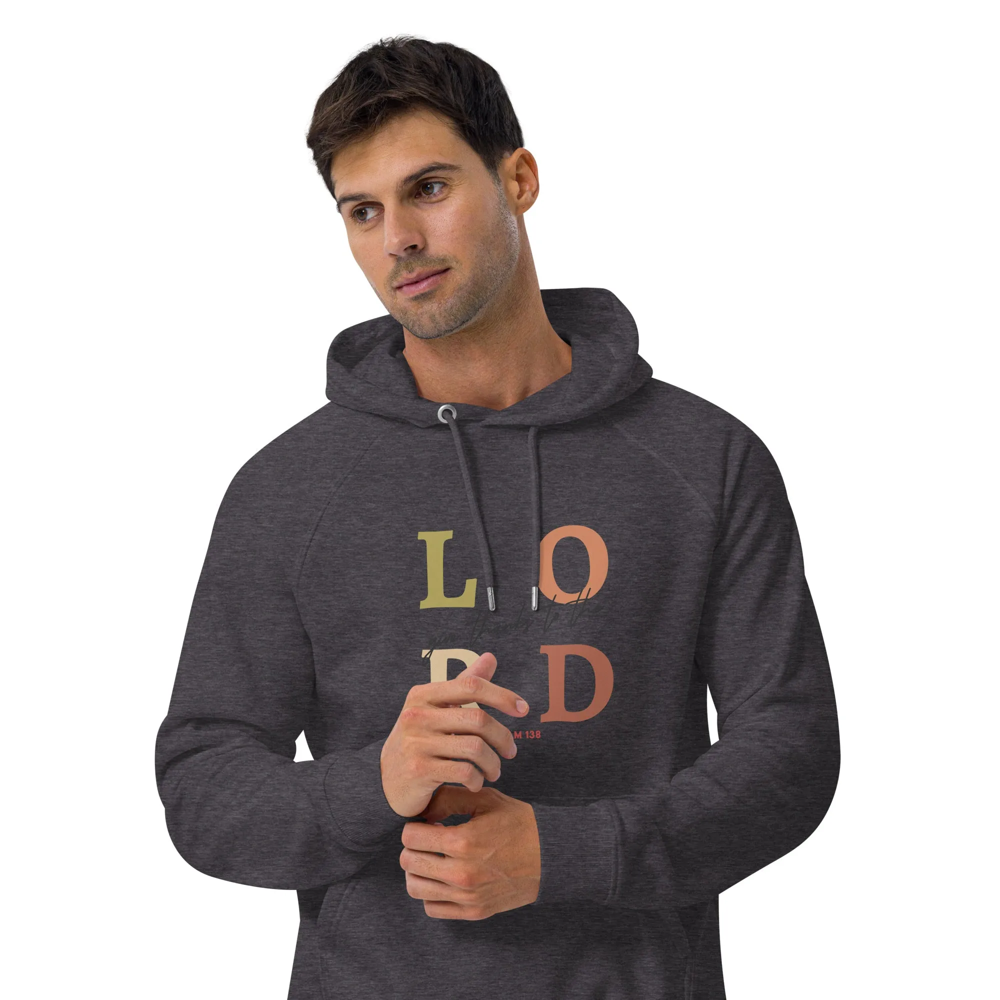 Lord Give Thanks Graphic Men Eco Raglan Hoodie