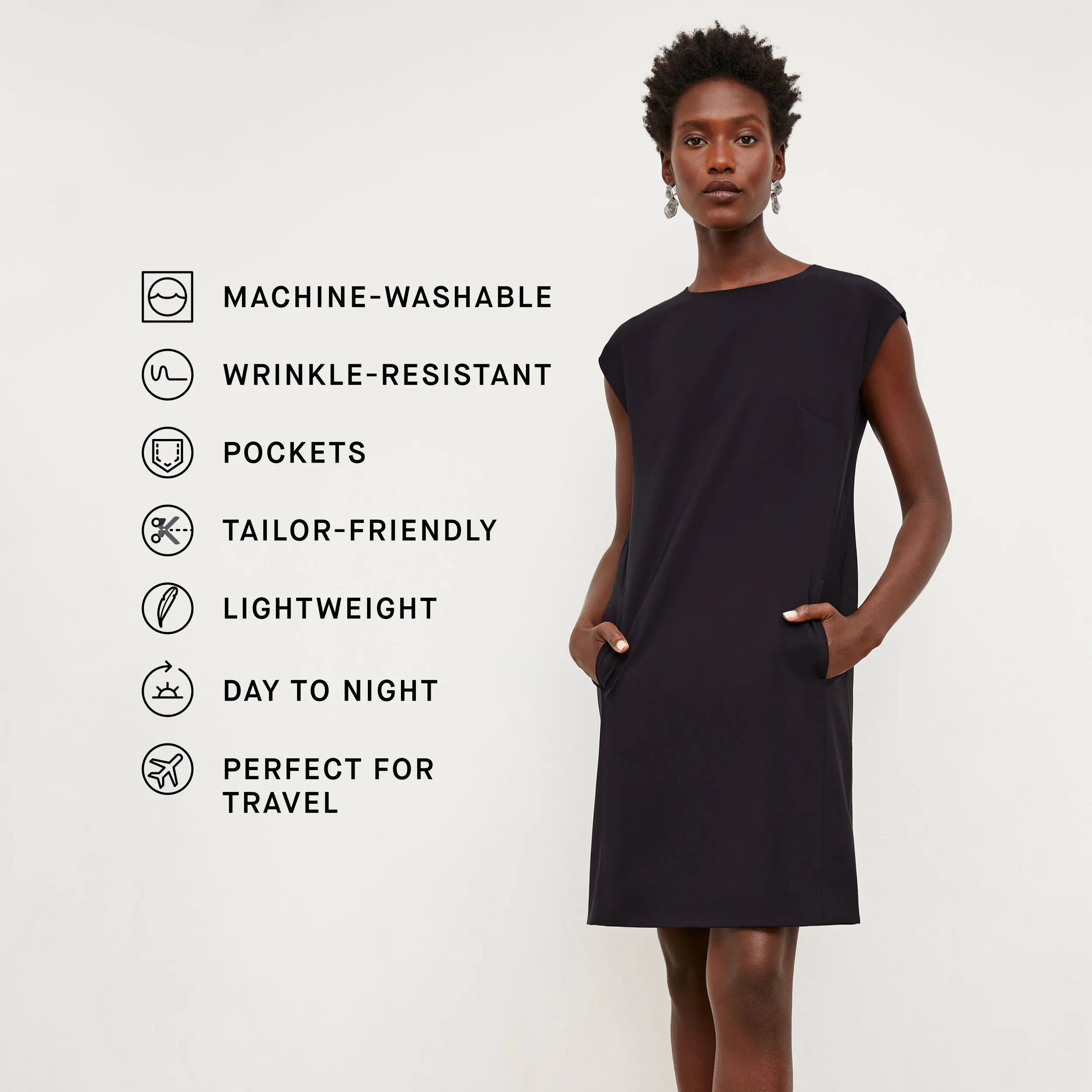 Maaza Dress - OrigamiTech :: Black