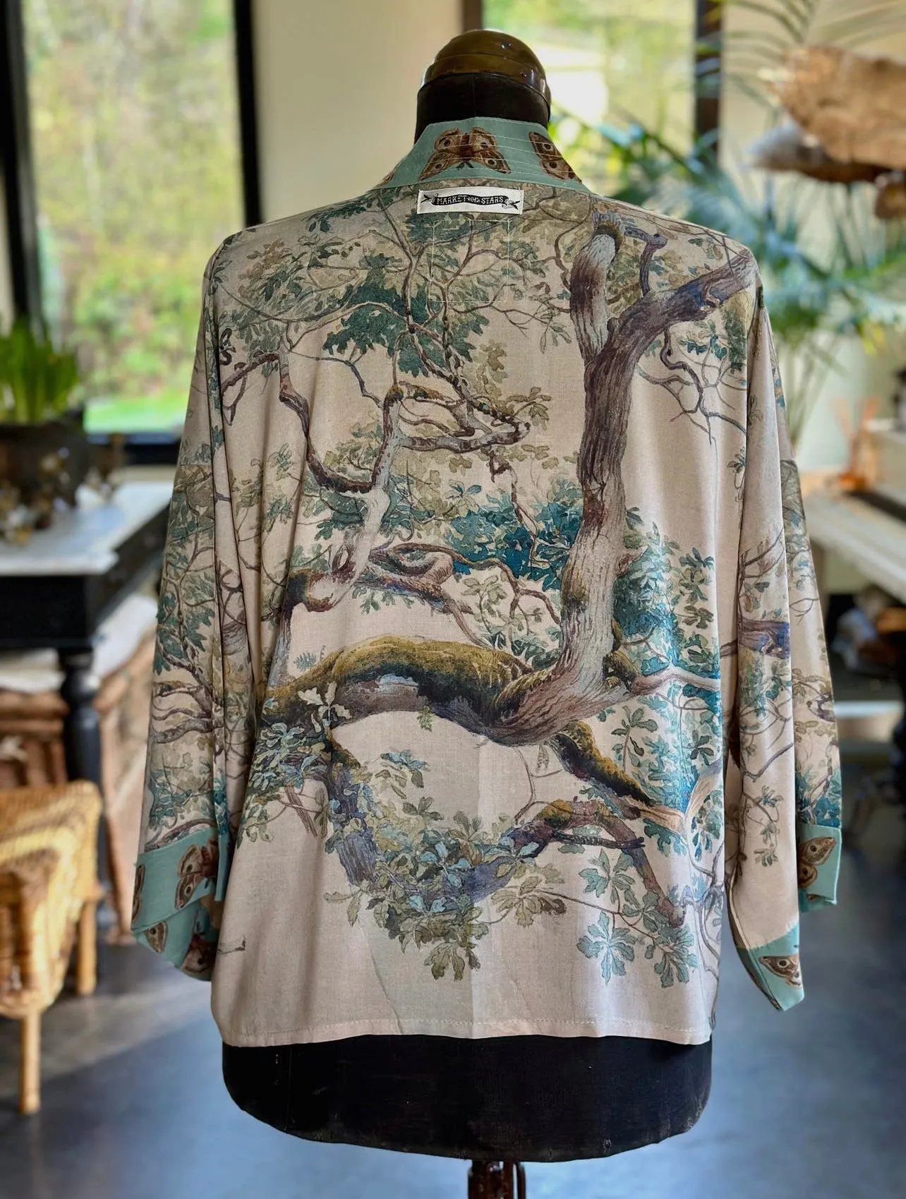 MARKET OF STARS Earth and Sky Short Bamboo Artisan Kimono