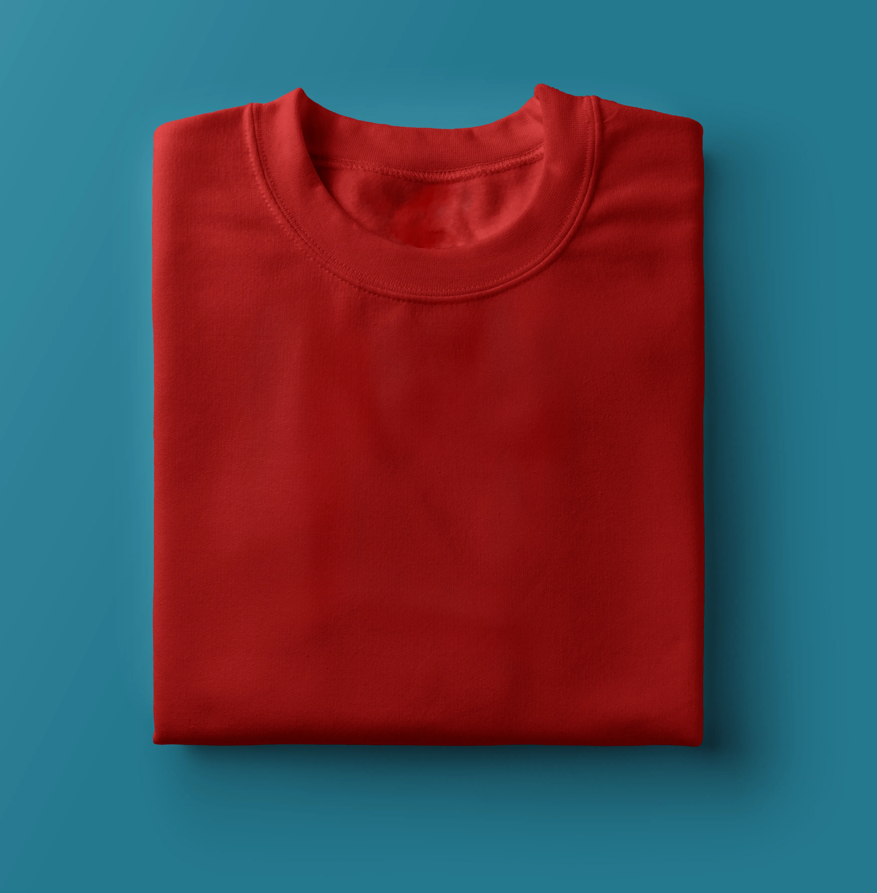 Men's Cotton Minimalist Half Sleeves T-shirt (Sunset Red)
