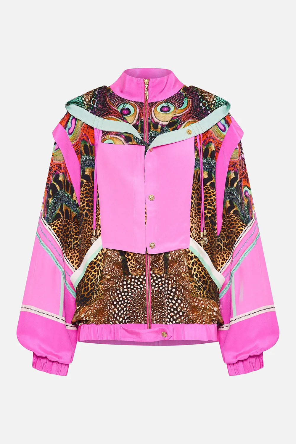 PANEL DETAIL HOODED JACKET XANADU RISING