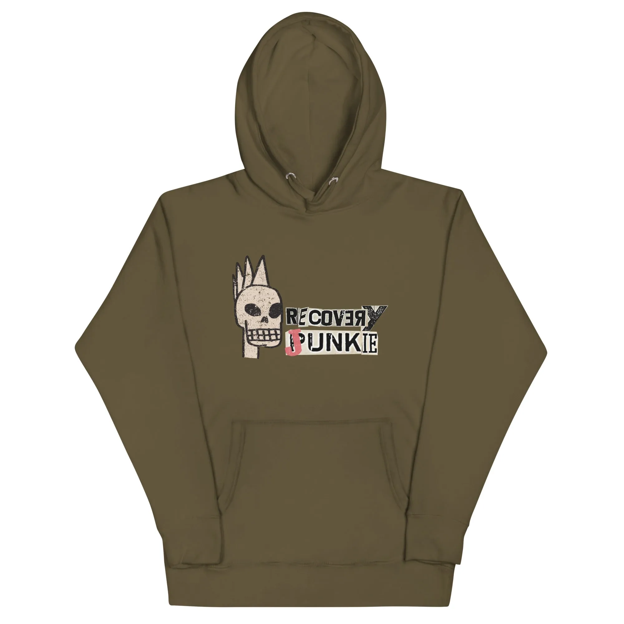 Recovery Junkie Mohawk Skull 2 - Unisex Hoodie