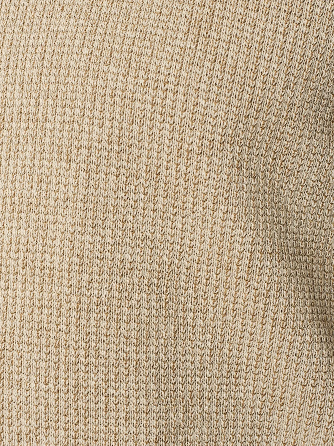 Round Neck Pullover with Refined Two-Tone Jacquard | Cement
