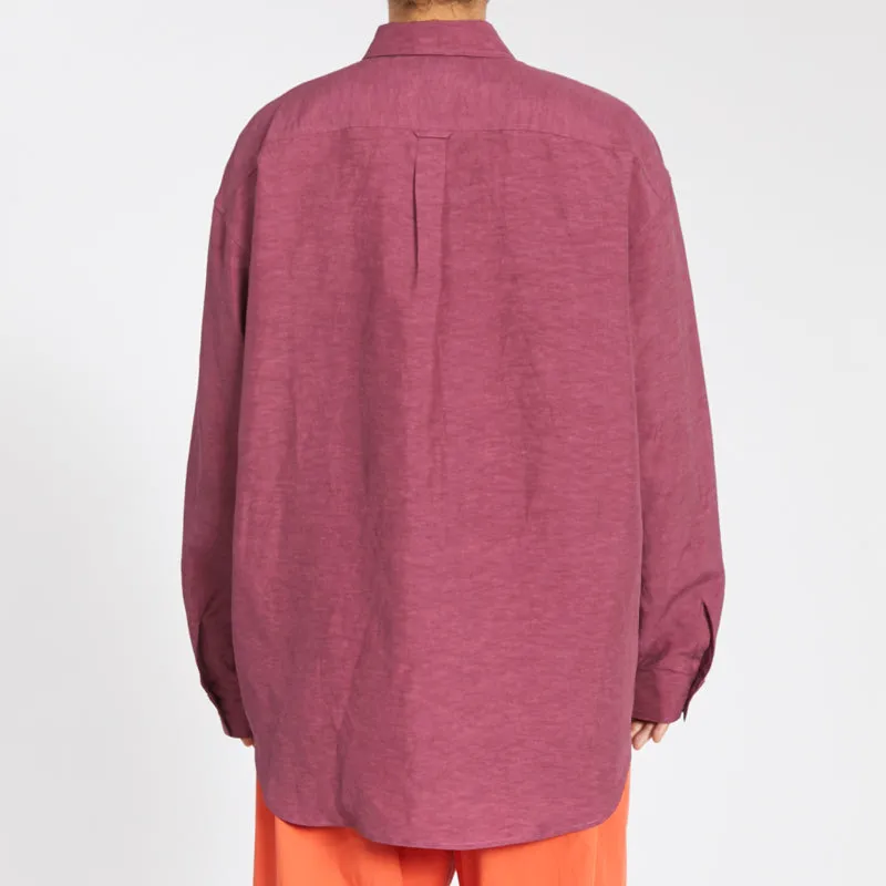 Savant Shirt - Magenta Viscose Linen