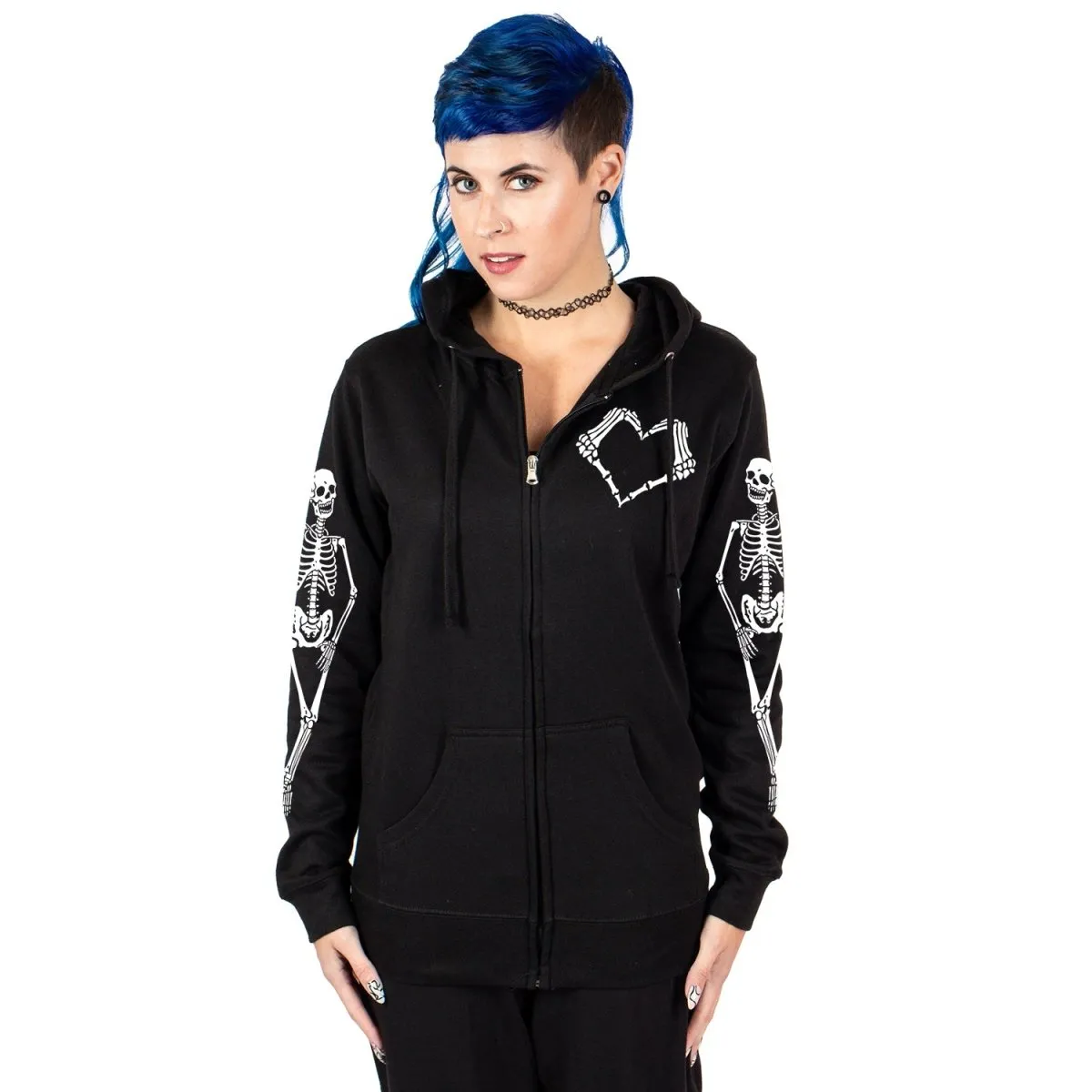 Skeleton Models Zip Hoodie