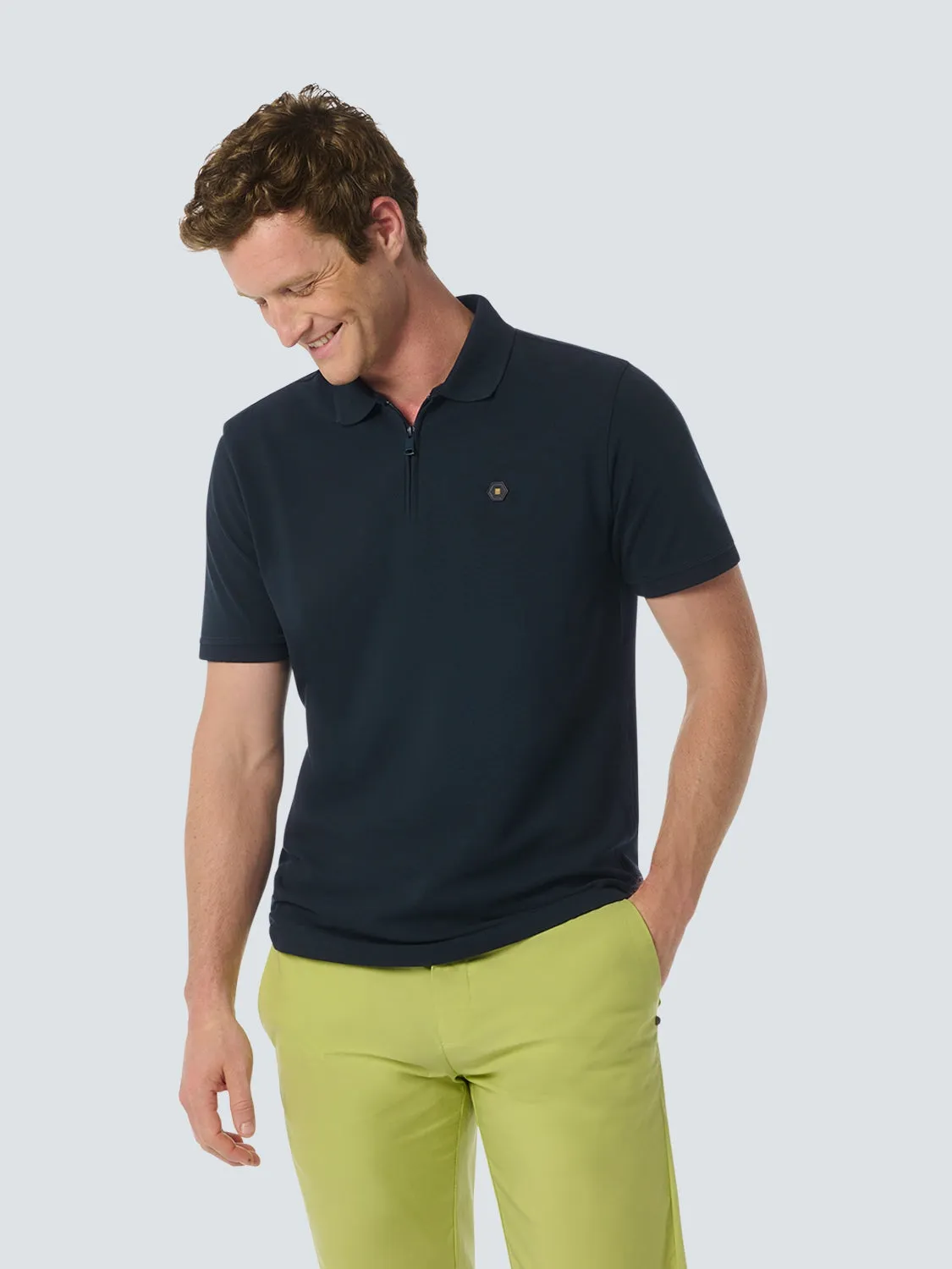 Sleek Polo Shirt with Stretch and Minimalist Design | Night