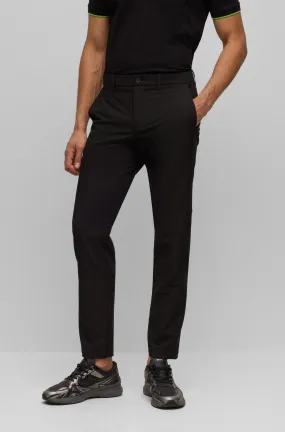 Slim Fit Easy Iron Stretch Chinos - Black