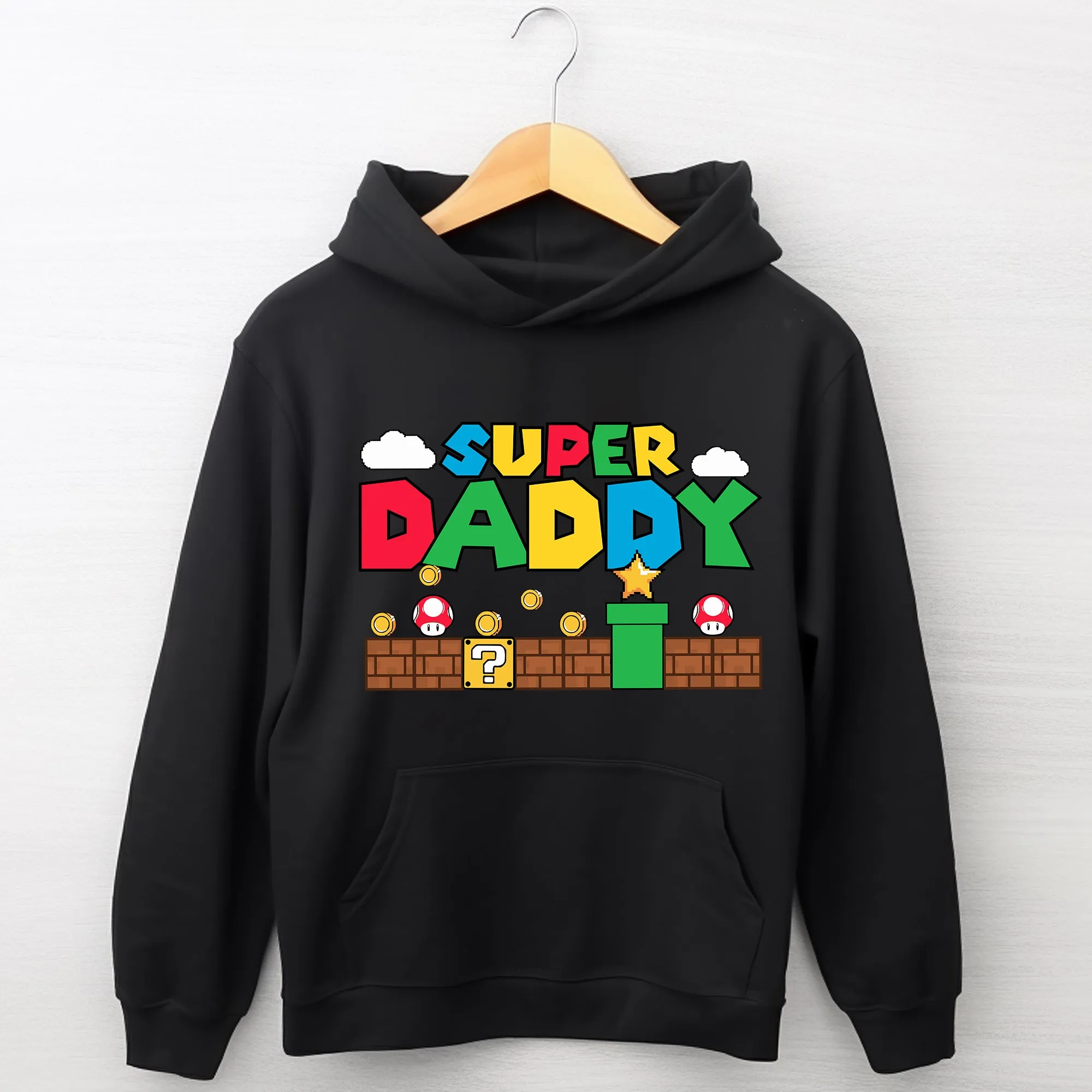 Super Mario Custom Name Adult Hoodie