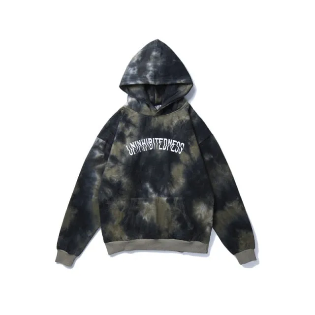 Tie Dye Pullover Fleece Hoodie