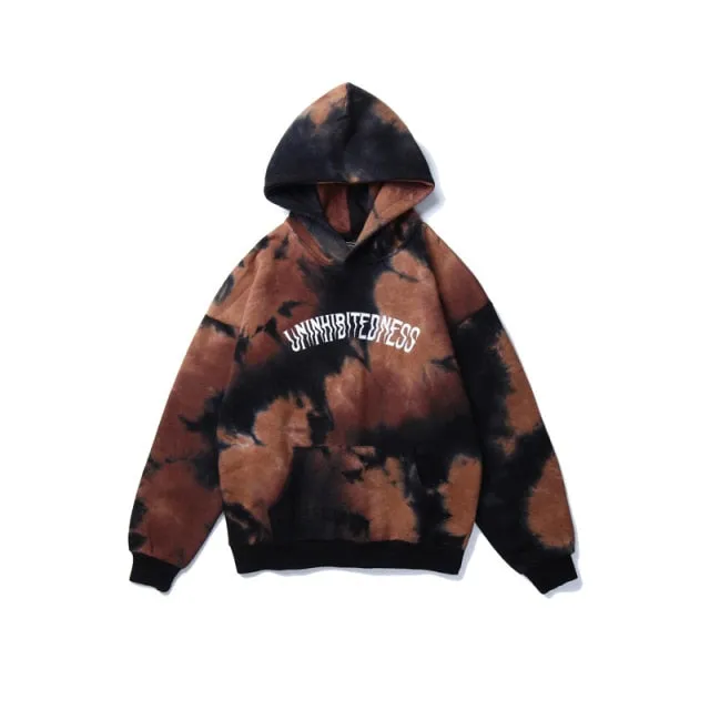 Tie Dye Pullover Fleece Hoodie
