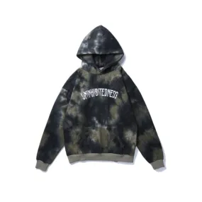 Tie Dye Pullover Fleece Hoodie