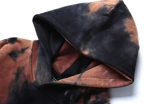 Tie Dye Pullover Fleece Hoodie