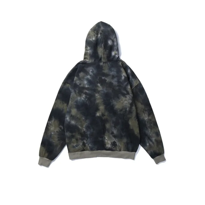 Tie Dye Pullover Fleece Hoodie