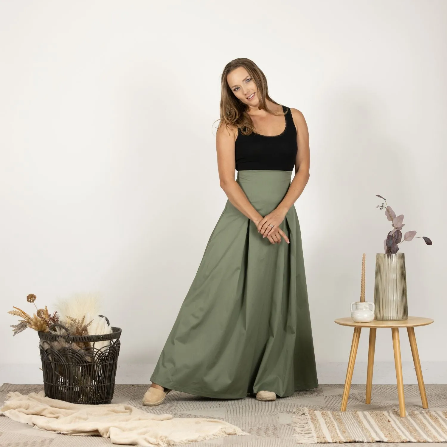 Ultra High-Waist Cotton Skirt