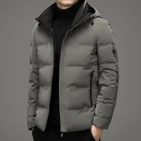 Warmth White Duck Down Chic Hooded Down Jacket