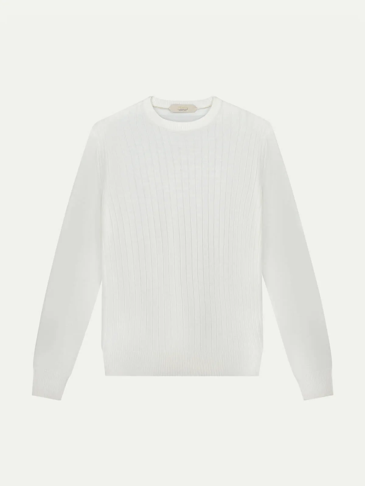 White Ribbed City Crew